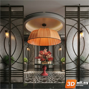 Lobby Decoration Skp Files 